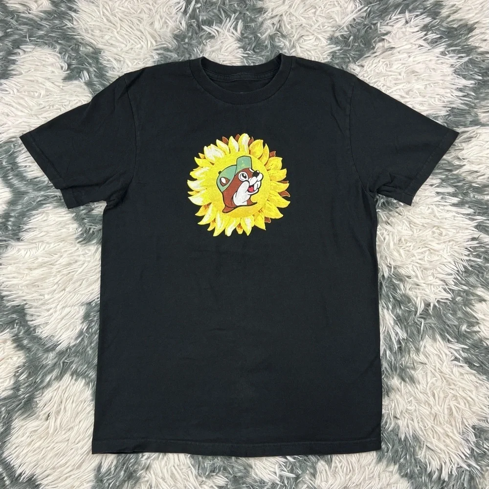 Buc-ee’s Unisex Kids Black Floral T-shirt You Are My Sunshine Size YL
